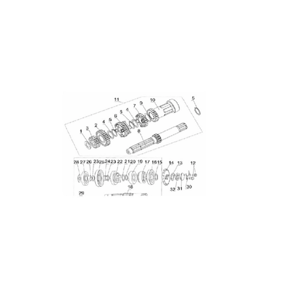 KUBA SUPERLIGHT 150 VİTES DİŞLİSİ TAKIM [K-LIGHT 202 - SUPERLIGHT 125] #KM 32623
